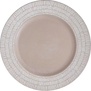 Plato Base 33cm Beige con Blanco 1 Pz