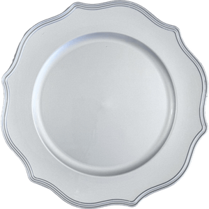 Plato Plateado Base 33cm 1 Pz