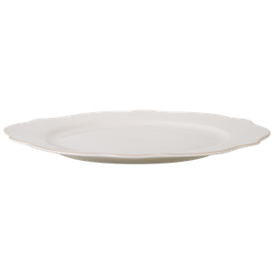 Plato de Ceramica Blanco con Borde Dorado 10.5 1 Pz