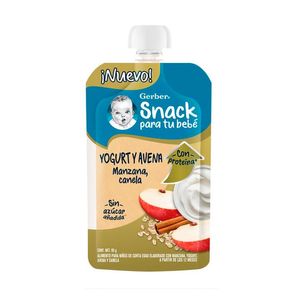 Gerber Pouch Yogurt Avena Manzana Canela 95g Ger 95 Gr