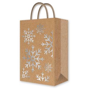 Bolsa Regalo Grande Aplic Kraft Copos Reno 1 Pz