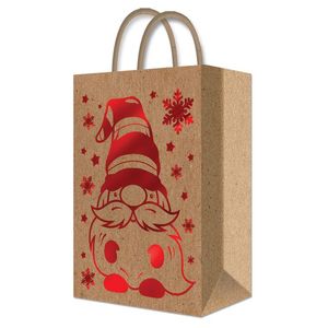 Bolsa Regalo Grande Aplic Kraft Gnomos 1 Pz