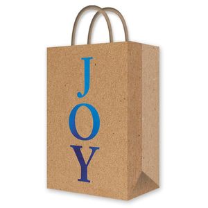 Bolsa Regalo Grande Aplic Kraft Joy Feliz Navi 1 Pz