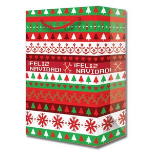 Bolsa Regalo Grande Figuras Navidad 1 Pz