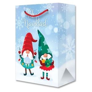 Bolsa Regalo Jumbo Gnomos Navidad 1 Pz