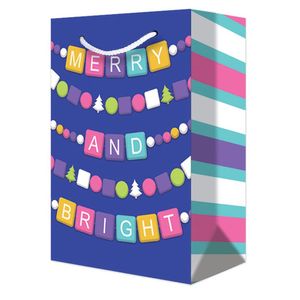 Bolsa Regalo Mediana Frase Navidad 1 Pz