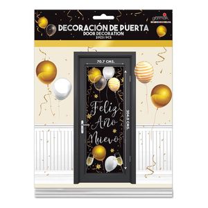 Decoracion de Puerta Año Nuevo Dorado 1 Pz