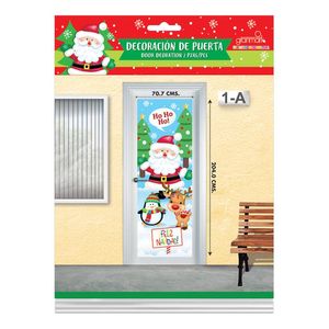 Decoracion de Puerta Personajes Navidenos 1 Pz