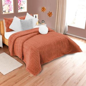 Cobertor Sherpa Cadena King Haven & Key Terracota 1 Pz