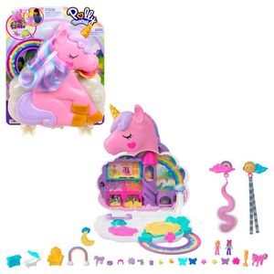 Polly Pocket Set Unicornio con Salón Arcoíris Mattel