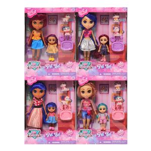 Set de 2 Muñecas Fashionistas con Mascotas y Accesorios