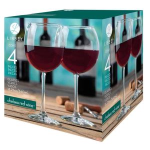 Jgo Copas Chelsea Vino Tinto 4 Pc 1 Pz