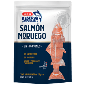 Porciones de Salmon Noruego 500 Gr