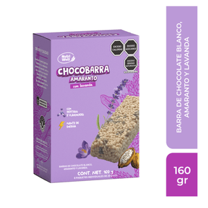 Barra de Chocolate Blanco con Lavanda 160 Gr