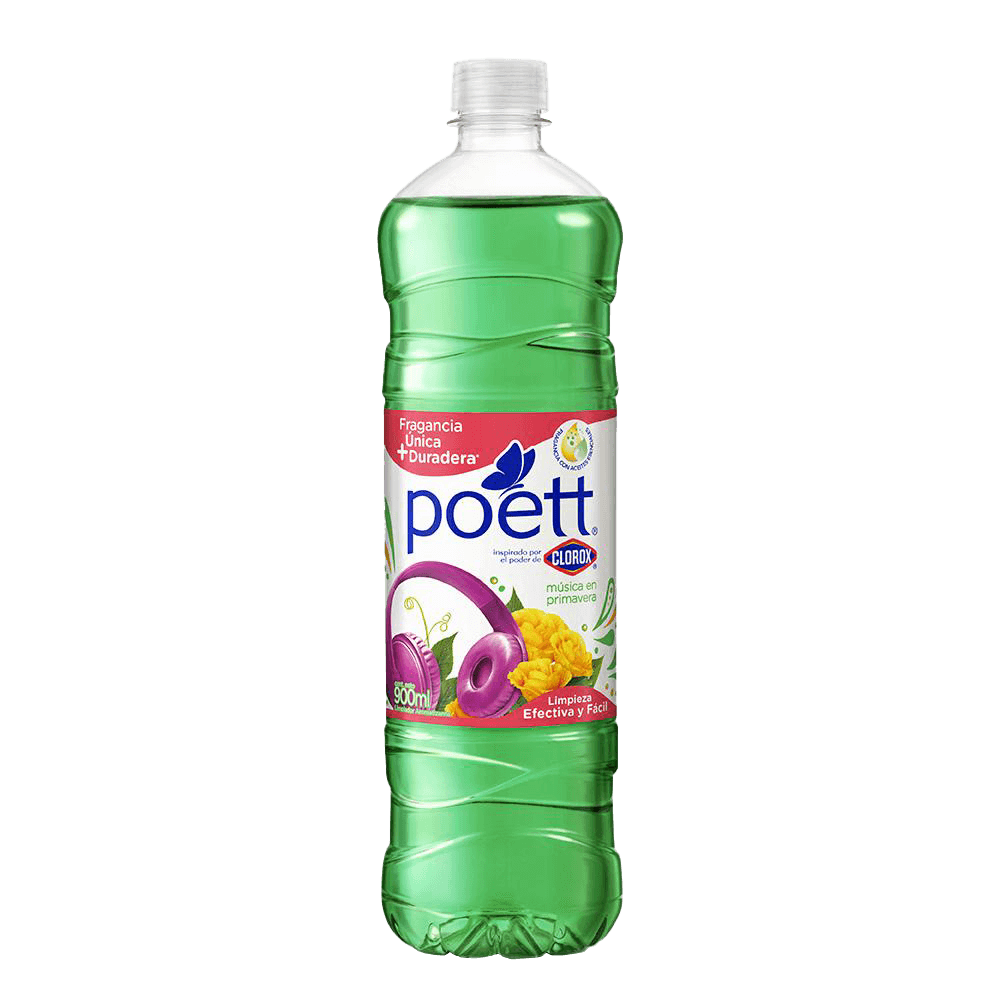 Limpiador Multiusos Aromatizante Poett Música en Primavera 900 ml - H-E ...