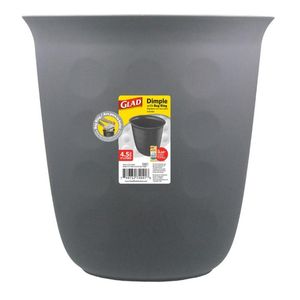 Bote de Basura Ovalado con Aro Para Bolsa Glad Gri 1 Pz