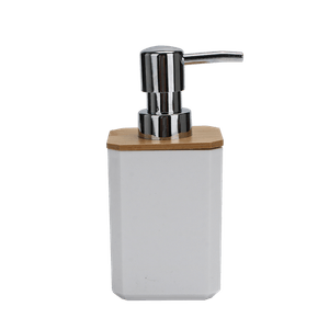 Dispensador de Jabón para Baño Blanco Madera 1 pz