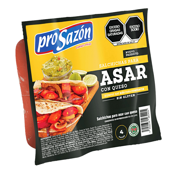 Prosazon Salchicha Para Asar con Queso 400 Gr - H-E-B México