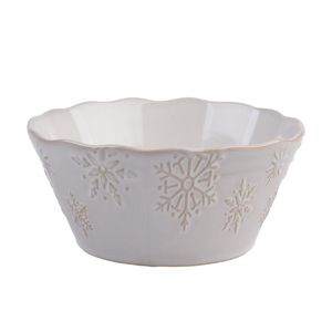 Tazón de Cerámica Copos Blanco 1 Pz
