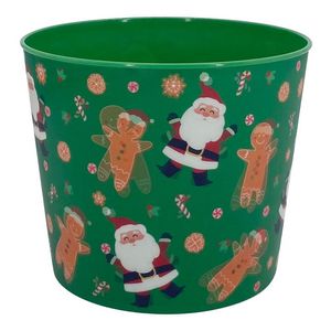 Cubeta Botanera Navideña Color Verde