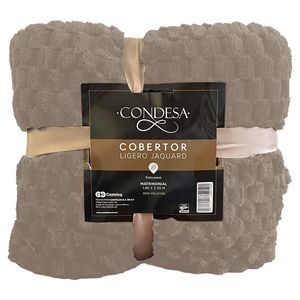 Cobertor Ligero Jacquard King Beige 1 Pz