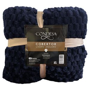 Cobertor Ligero Jacquard King Marino 1 Pz