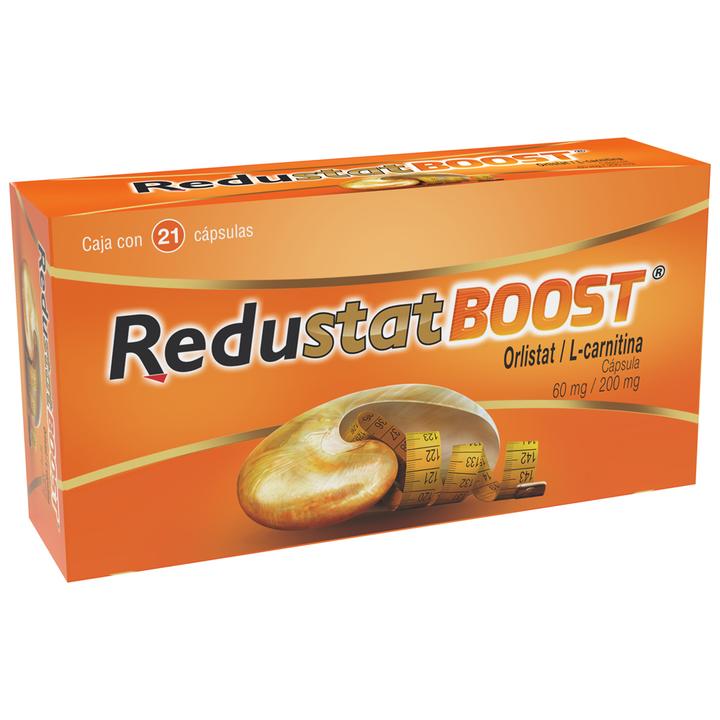 para que sirve la orlistat con l carnitina Redustat Boost Cápsulas Combinado Orlistat 60 mg y L-Carnitina 200 mg con  21 pz