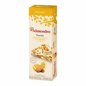 Turrón Duro con Naranja 75 Grm. 1 Pz
