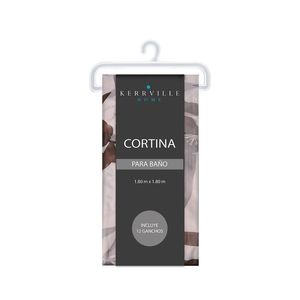 Cortina Baño Traslucida Estampada Beige 1 Pz