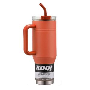 Termo 40oz Naranja con Popote 1 Pz