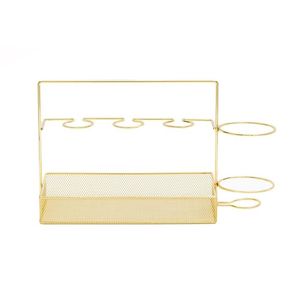 Baño Canasta Canasta Organizadora Dorada 41x15x23 1 Pz