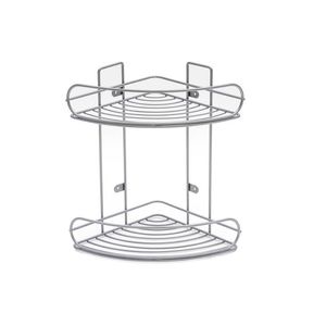 Baño Canastilla Esquinera de Pared 2 Niveles 21x2 1 Pz