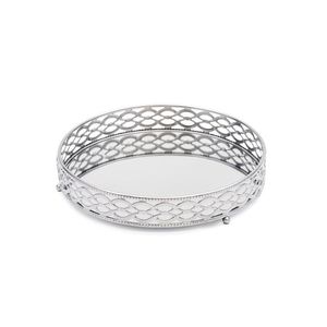 Baño Tocador con Base de Espejo Plástico Plateado 1 Pz